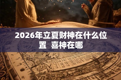 2026年立夏财神在什么位置  喜神在哪