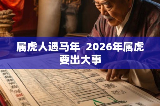 属虎人遇马年  2026年属虎要出大事