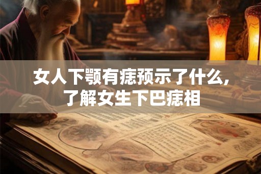 女人下颚有痣预示了什么,了解女生下巴痣相 女人下颚有痣预示了什么,了解女生下巴痣相
