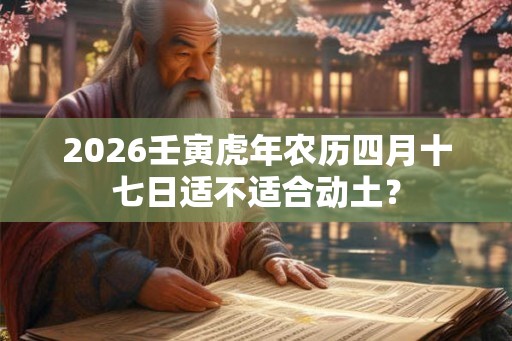 2026壬寅虎年农历四月十七日适不适合动土? 2026壬寅虎年农历四月十七日适不适合动土?