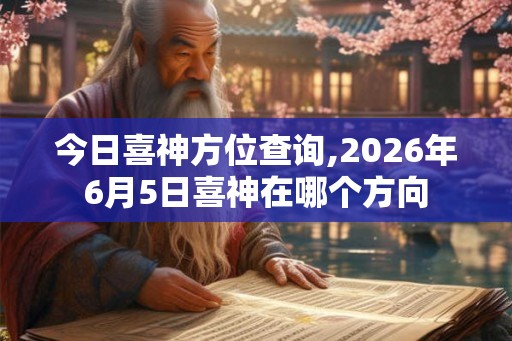 今日喜神方位查询,2026年6月5日喜神在哪个方向