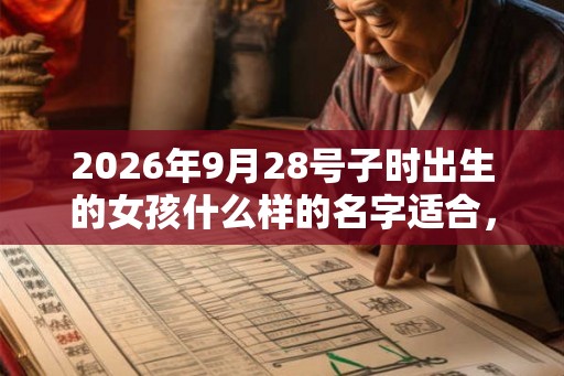 2026年9月28号子时出生的女孩什么样的名字适合，五行属什么