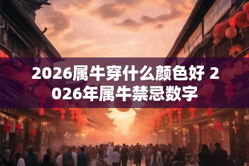 2026属牛穿什么颜色好 2026年属牛禁忌数字 2026属牛穿什么颜色好 2026年属牛禁忌数字