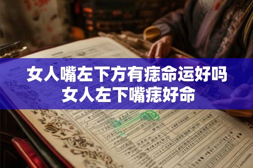 女人嘴左下方有痣命运好吗 女人左下嘴痣好命