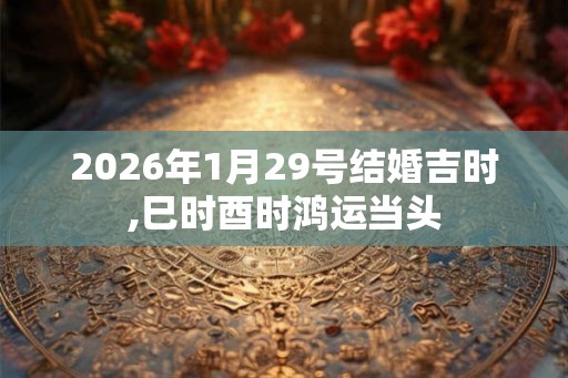 2026年1月29号结婚吉时,巳时酉时鸿运当头 2026年1月29号结婚吉时,巳时酉时鸿运当头