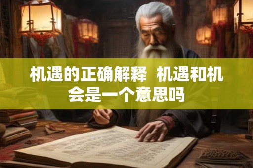 机遇的正确解释  机遇和机会是一个意思吗