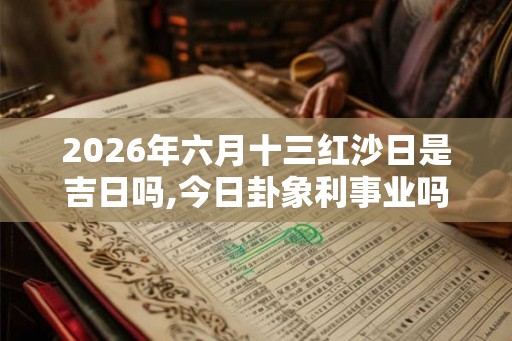2026年六月十三红沙日是吉日吗,今日卦象利事业吗