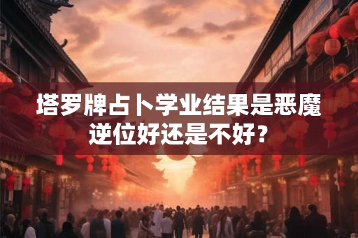 塔罗牌占卜学业结果是恶魔逆位好还是不好？