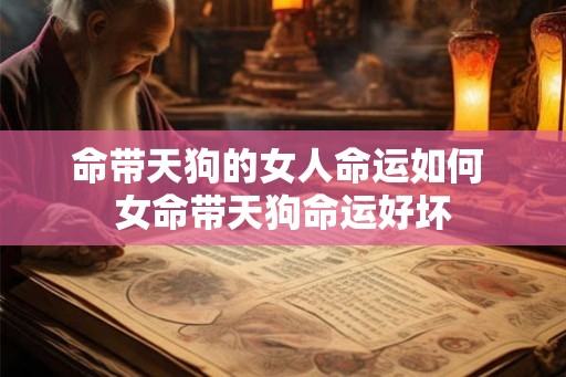 命带天狗的女人命运如何 女命带天狗命运好坏