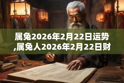 属兔2026年2月22日运势,属兔人2026年2月22日财运,生肖兔2026年2月22日运势