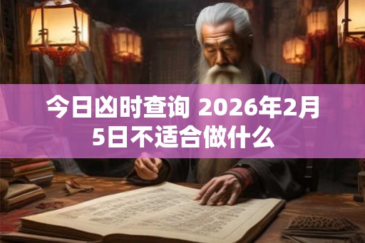 今日凶时查询 2026年2月5日不适合做什么