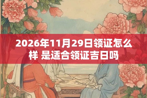2026年11月29日领证怎么样 是适合领证吉日吗