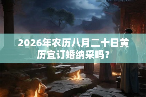 2026年农历八月二十日黄历宜订婚纳采吗？