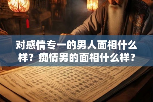 对感情专一的男人面相什么样？痴情男的面相什么样？
