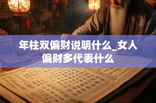 年柱双偏财说明什么_女人偏财多代表什么 年柱双偏财说明什么_女人偏财多代表什么
