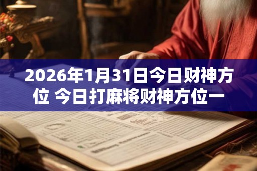 2026年1月31日今日财神方位 今日打麻将财神方位一览表