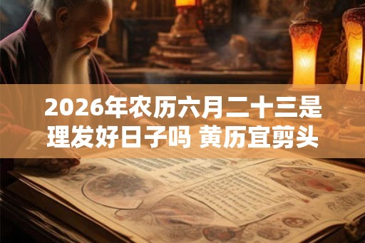 2026年农历六月二十三是理发好日子吗 黄历宜剪头发不