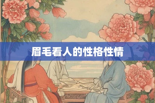 眉毛看人的性格性情