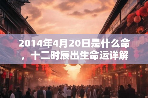 2014年4月20日是什么命，十二时辰出生命运详解