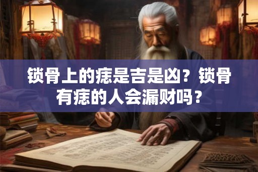 锁骨上的痣是吉是凶？锁骨有痣的人会漏财吗？