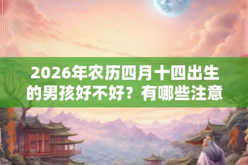 2026年农历四月十四出生的男孩好不好？有哪些注意事项？