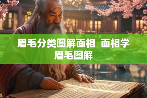 眉毛分类图解面相  面相学眉毛图解