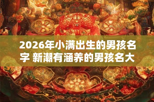 2026年小满出生的男孩名字 新潮有涵养的男孩名大全