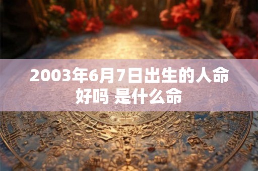 2003年6月7日出生的人命好吗 是什么命