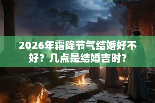 2026年霜降节气结婚好不好?几点是结婚吉时? 2026年霜降节气结婚好不好?几点是结婚吉时?