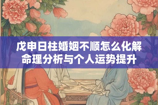 戊申日柱婚姻不顺怎么化解命理分析与个人运势提升