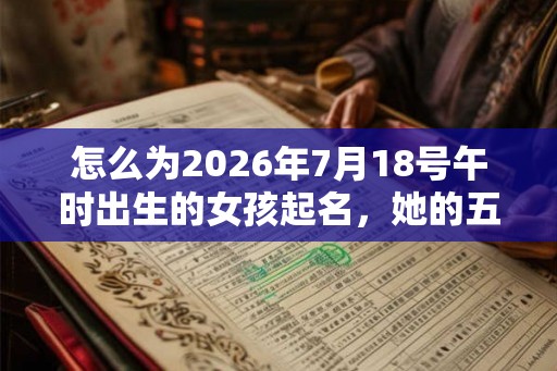 怎么为2026年7月18号午时出生的女孩起名,她的五行是什么? 怎么为2026年7月18号午时出生的女孩起名,她的五行是什么?