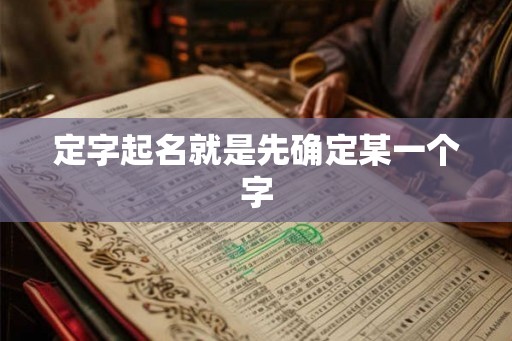 定字起名就是先确定某一个字