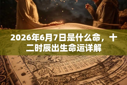2026年6月7日是什么命,十二时辰出生命运详解 2026年6月7日是什么命,十二时辰出生命运详解