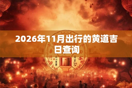 2026年11月出行的黄道吉日查询