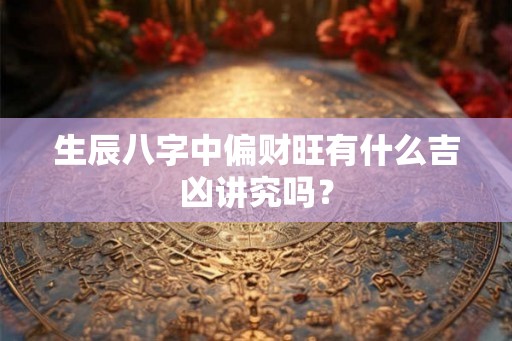 生辰八字中偏财旺有什么吉凶讲究吗？
