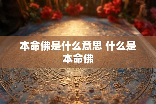 本命佛是什么意思 什么是本命佛