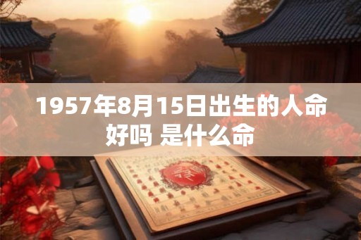 1957年8月15日出生的人命好吗 是什么命 1957年8月15日出生的人命好吗 是什么命