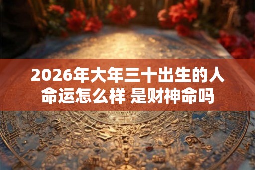 2026年大年三十出生的人命运怎么样 是财神命吗