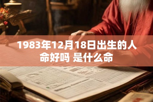 1983年12月18日出生的人命好吗 是什么命