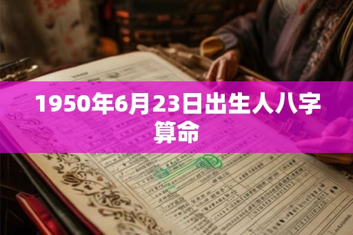 1950年6月23日出生人八字算命