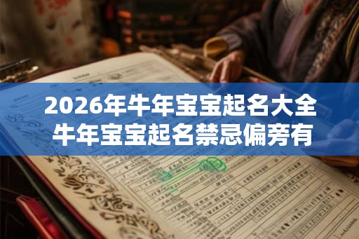 2026年牛年宝宝起名大全 牛年宝宝起名禁忌偏旁有哪些
