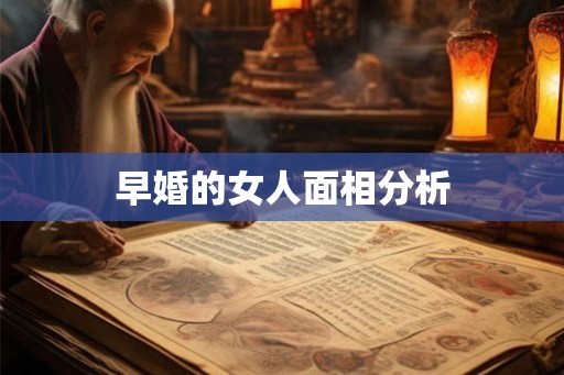 早婚的女人面相分析