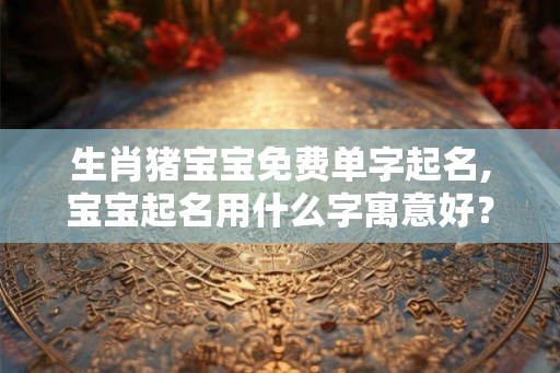 生肖猪宝宝免费单字起名,宝宝起名用什么字寓意好？
