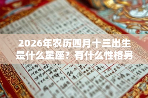 2026年农历四月十三出生是什么星座？有什么性格另一面？