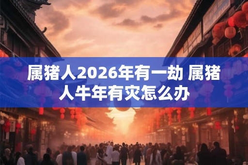 属猪人2026年有一劫 属猪人牛年有灾怎么办