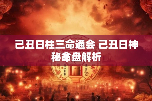 己丑日柱三命通会 己丑日神秘命盘解析 己丑日柱三命通会 己丑日神秘命盘解析