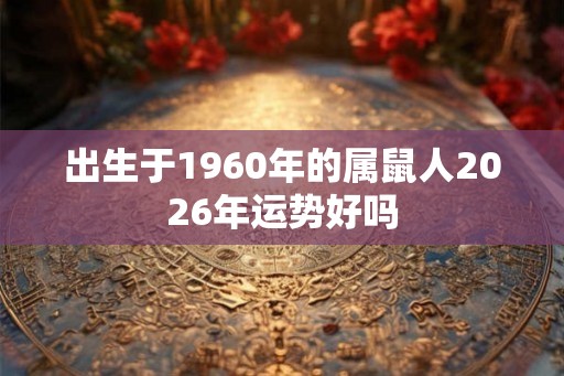 出生于1960年的属鼠人2026年运势好吗