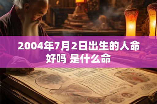 2004年7月2日出生的人命好吗 是什么命