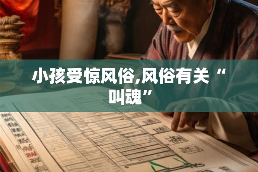 小孩受惊风俗,风俗有关“叫魂”