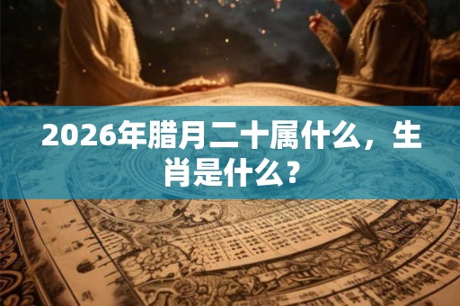 2026年腊月二十属什么，生肖是什么？